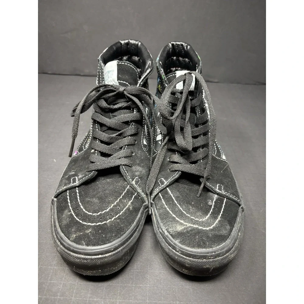 Vans Sk8-Hi Disney Villains Womens 9.5 Black Suede Skateboarding Sneakers‎ Shoes